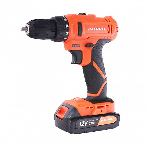 Дрель-шуруповерт аккумуляторная Patriot BR 117LI, 12 В, 2 x 2 Ач Li-ion, с 2 АКБ и ЗУ фото