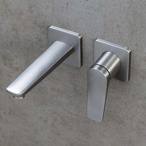 Смеситель для раковины Lemark Bronx LM3726GM, встраиваемый, однорычажный, графит фото