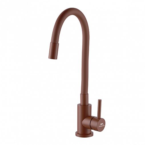 Смеситель для кухни Fashun A54101N-16A, с гибким изливом, коричневый фото