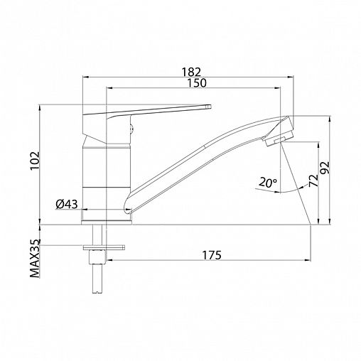 Смеситель для раковины Milardo Helic, хром фото