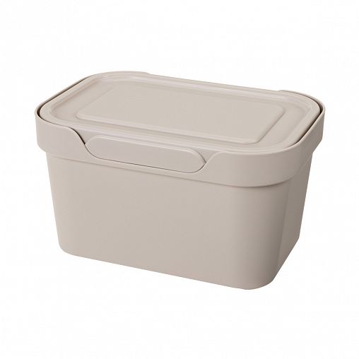 Ящик универсальный с крышкой Econova Luxe, 189 x 132 x 110 мм, 1,9 л, светло-бежевый фото