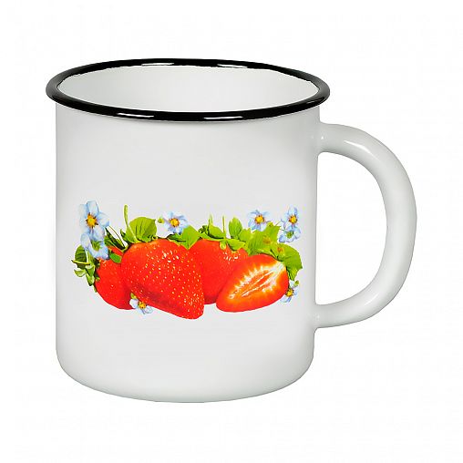 Кружка эмалированная СтальЭмаль, 1 л, с декором фото