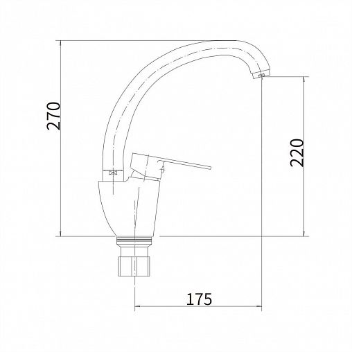 Смеситель для кухни Fashun A54119-17, графит фото