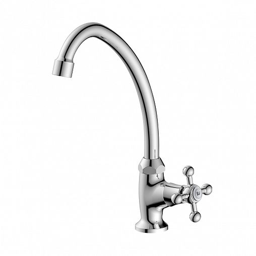 Кран для холодной воды Decoroom DR54010, одновентильный, хром фото