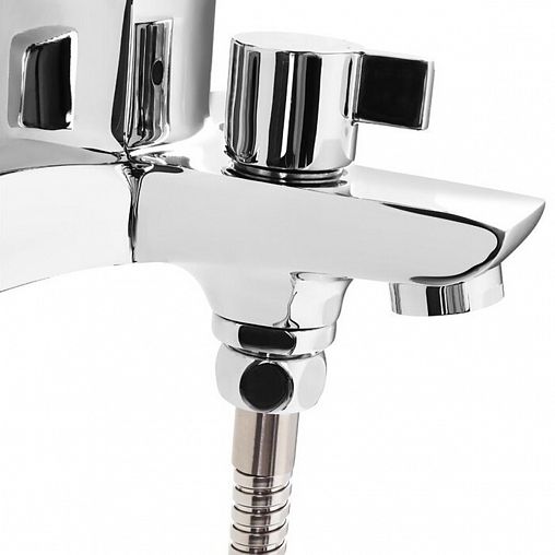 Смеситель для ванны с душем Milardo Atlantic, с керамическим дивертором, хром фото