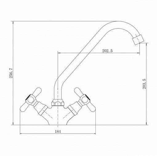 Смеситель для кухни Fashun A4125, хром фото