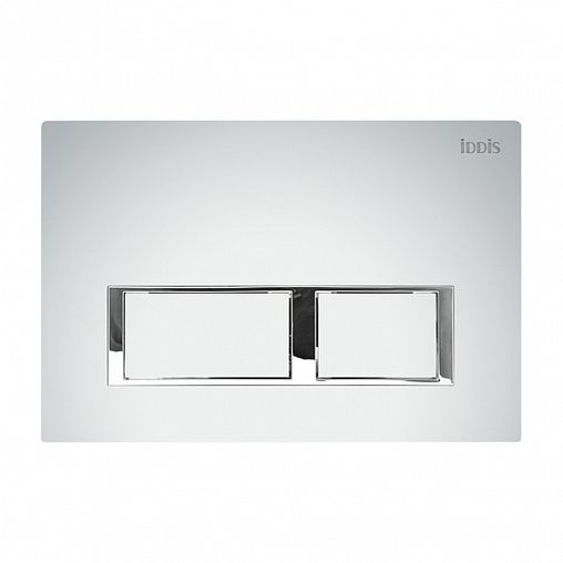 Клавиша для смыва Iddis Unifix, универсальная, 24,5 x 16,5 см, хром матовый фото