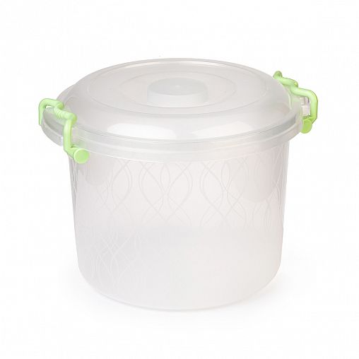 Контейнер для хранения Альтернатива, круглый, с крышкой и ручками, 8 л фото