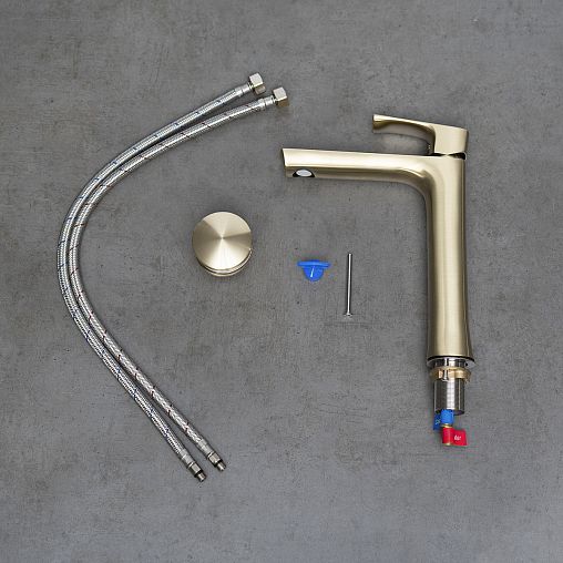 Смеситель для раковины Lemark Ursus LM7209BL, однорычажный, черный фото