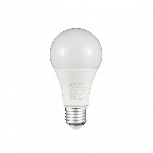 Лампа светодиодная LED Старт ECO Груша, E27, 20 Вт, 2700 K, теплый свет фото