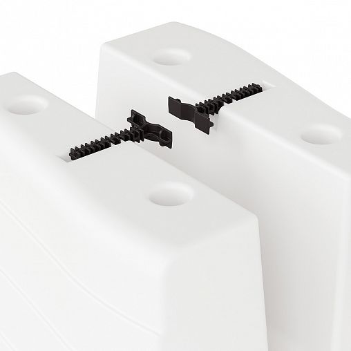 Кашпо Альтернатива Жемчужина, на перила, 29,5 x 28,5 x 20 см, белое фото