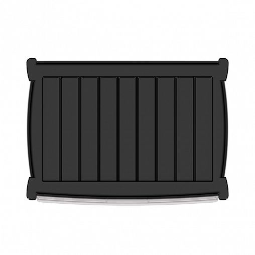 Комод четырехсекционный Альтернатива Колорит, 56 x 39 x 81 см, черный фото