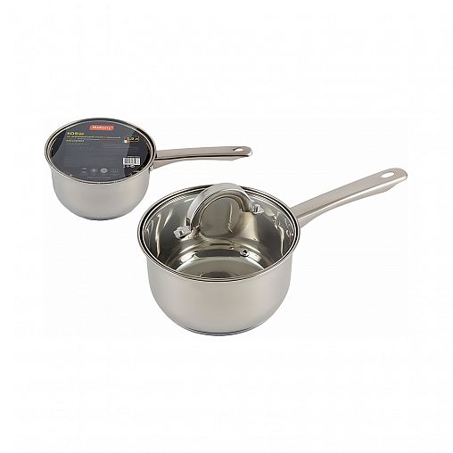 Ковш Mallony Mediano, с крышкой, нержавеющая сталь, 1,9 л фото