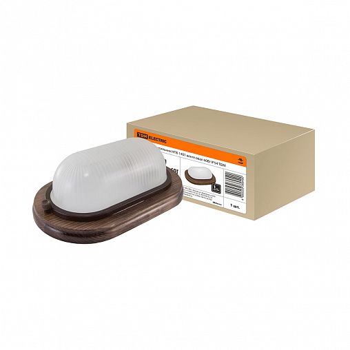 Светильник Tdm Electric НПБ1401, овал, 60 Вт, IP54, венге фото