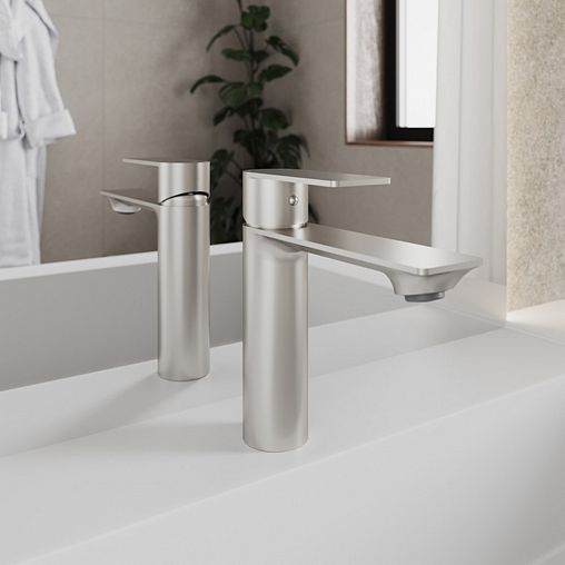 Смеситель для раковины с коротким изливом Milardo Maze, сатин фото