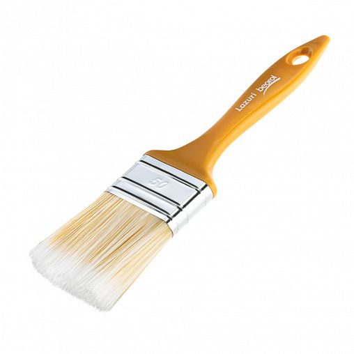 Кисть плоская Beorol Лазурные покрытия M, искусственная щетина, пластиковая ручка, 50 x 15 мм фото