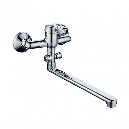 Смеситель для ванны с душем Roegen RB100A, с длинным изливом, хром фото