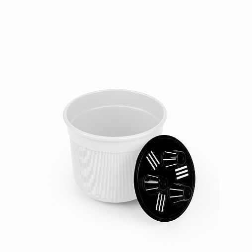 Горшок для цветов Альтернатива Сканди, 1 л, белый фото Горшок для цветов Альтернатива Сканди, 1 л, белый фото