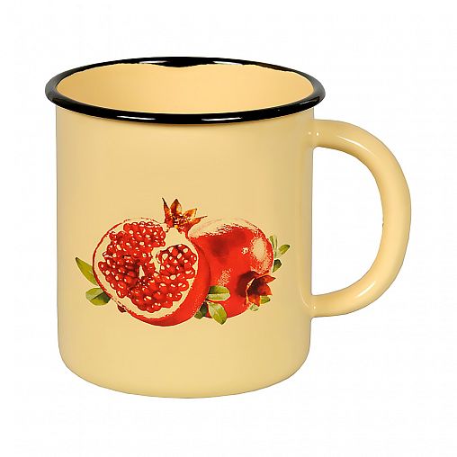 Кружка эмалированная СтальЭмаль, 1 л, с декором фото