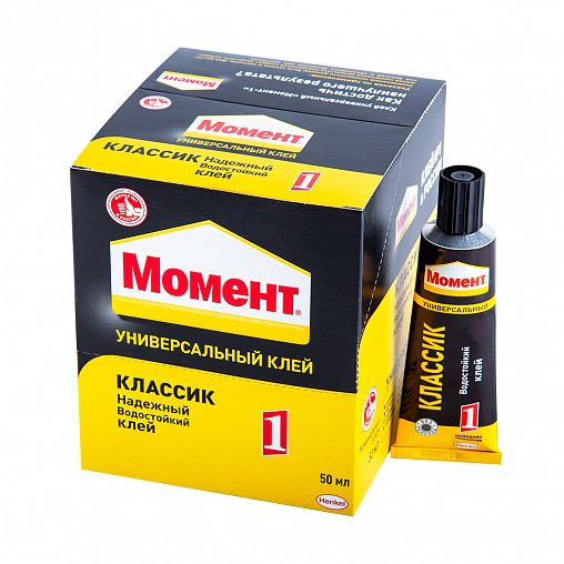 Клей универсальный Момент 1 Классик, 50 мл в шоубоксе фото