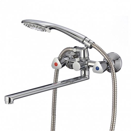 Смеситель для ванны с душем Milardo Tring, с длинным изливом, хром фото