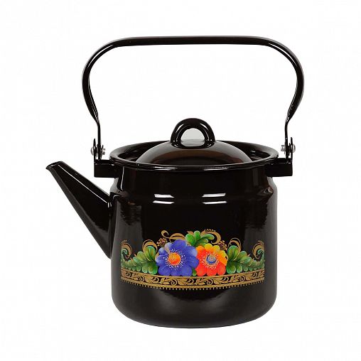 Чайник эмалированный СтальЭмаль, 2 л, с декором фото