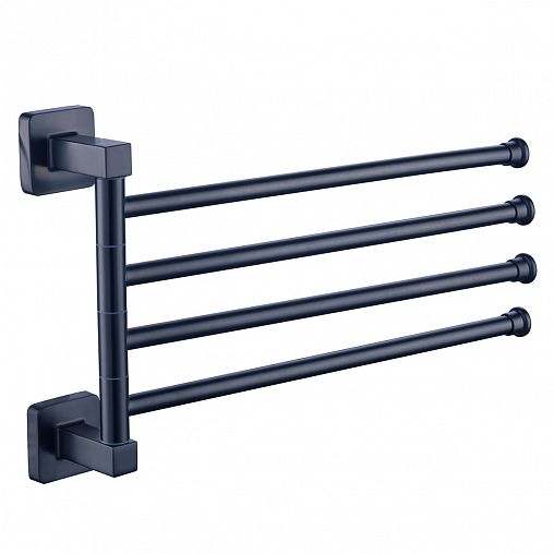 Полотенцедержатель поворотный Fashun A2614-17, четверной, графит фото