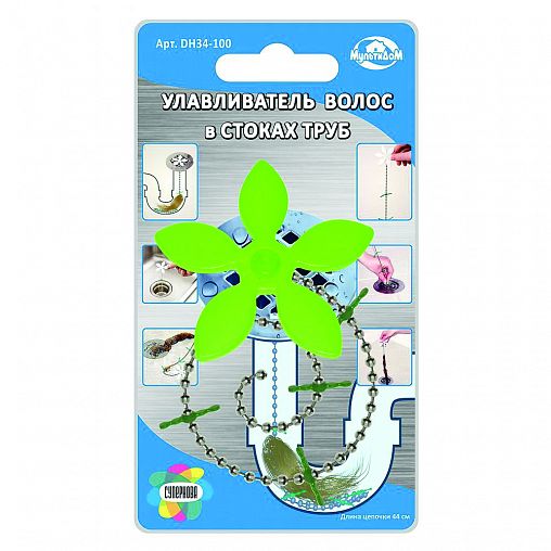 Улавливатель волос в стоках труб Мультидом фото