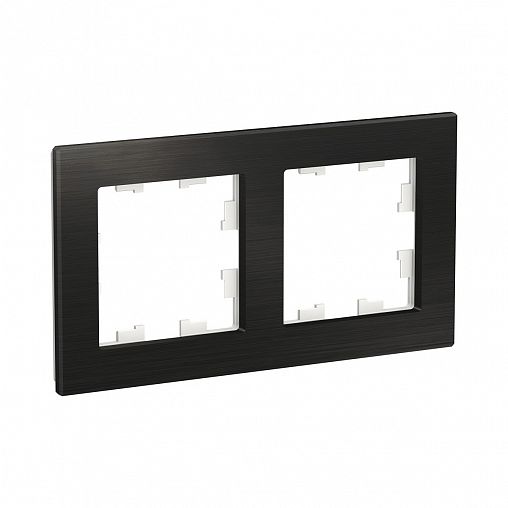 Рамка Systeme (Schneider) Electric Atlasdesign Nature, 2-поста, металл, оникс фото