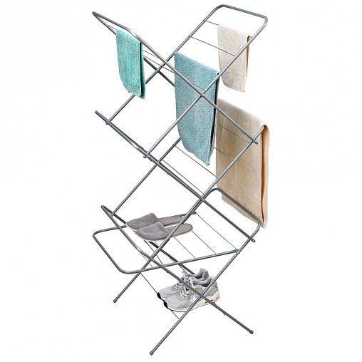 Сушилка для белья напольная Violet Оптима, сушильное полотно 15 м, металлик фото