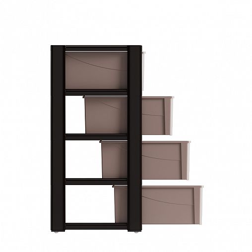 Комод четырехсекционный Альтернатива Колорит, 56 x 39 x 81 см, венге фото