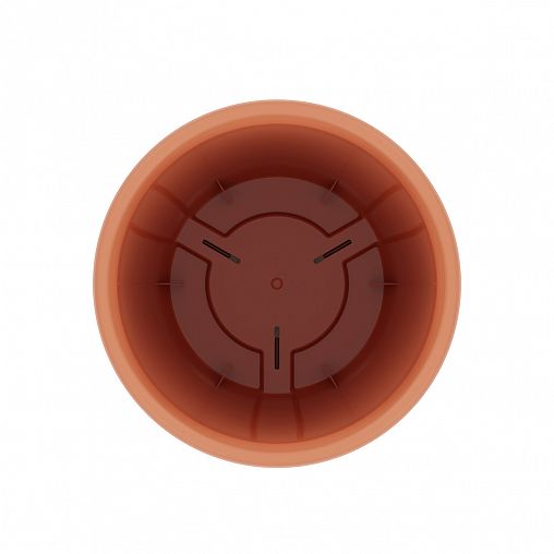 Горшок для цветов Альтернатива Афина, с поддоном, 2,2 л, коричневый фото