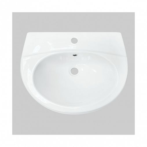 Раковина Sanita Виктория 60 ВКС, 61,6 x 46,5 x 21,5 см, белая фото