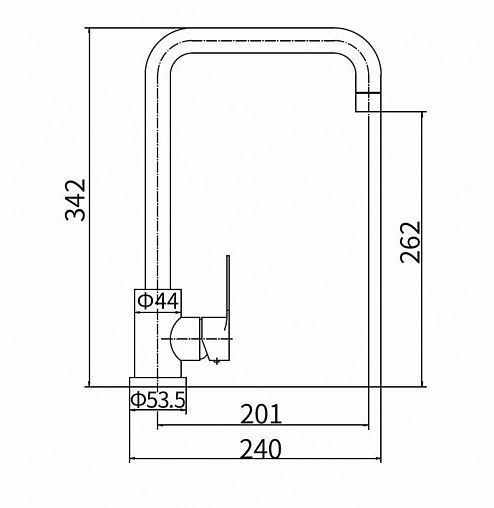 Смеситель для кухни Fashun A54201, сатин фото