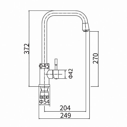 Смеситель для кухни Fashun A54909-A, сатин фото