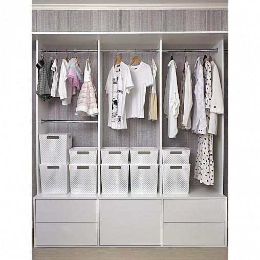 Корзина для хранения Violet Лофт, с крышкой, 29 x 29 x 15,1 см, белая фото