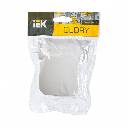 Выключатель одноклавишный накладной IEK Glory ВС20-1-0-ХБ, 10 А, белый фото