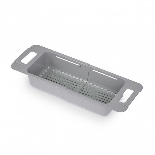 Дуршлаг раздвижной на раковину Альтернатива, (48)37,5 x 17 x 8,5 см, белый фото