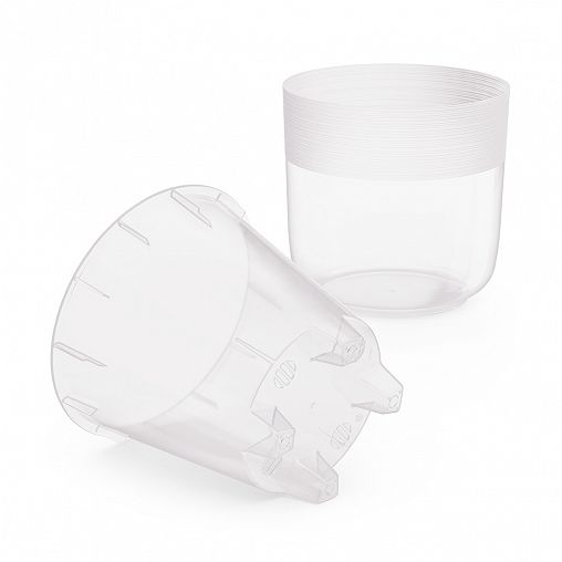 Горшок для цветов Альтернатива Линель, с автополивом, 2,7 л, прозрачный фото