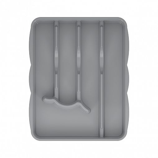 Лоток для столовых приборов Альтернатива, 31,5 x 25,5 x 4,2 см, серый фото