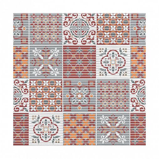 Коврик для ванной Вилина Преображение 7093-225PT-burgundy-grey, вспененный ПВХ, 0,8 x 15 м фото