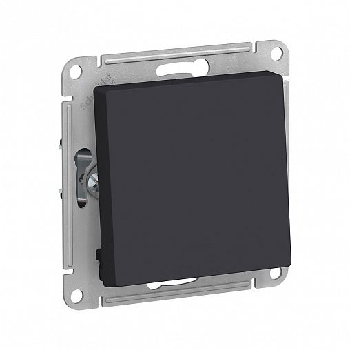 Переключатель 1-клавишный Systeme (Schneider) Electric Atlasdesign, встраиваемый, карбон фото