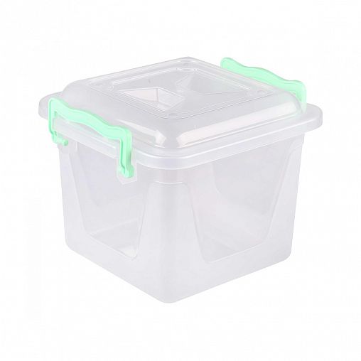 Контейнер для хранения Альтернатива, квадратный, с крышкой и ручками, 4 л фото