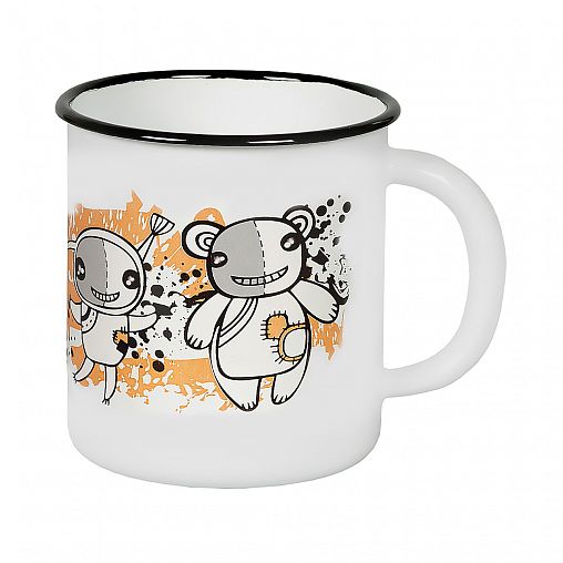 Кружка эмалированная СтальЭмаль, 1 л, с декором фото