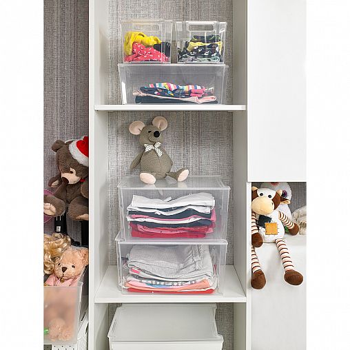 Ящик универсальный Violet Модуль M1, с крышкой, 13 л, 394 x 262 x 150 мм, прозрачный фото