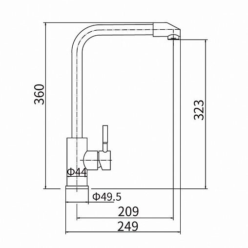 Смеситель для кухни Fashun A54909, сатин фото