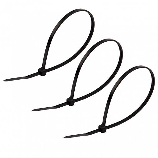 Хомут-стяжка Rexant, нейлон, 3,6 x 200 мм, 25 шт, черный фото