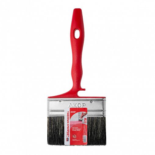 Кисть плоская для водных красок Акор Мастер, смешанная щетина, пластиковая ручка, 100 x 17 мм фото