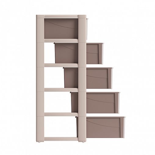 Комод пятисекционный Альтернатива Колорит, 56 x 39 x 100 см, бежевый фото