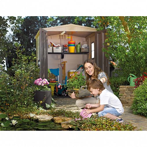 Хозблок Keter Factor 6x6, 173,5 x 195 x 208 см, бежевый фото